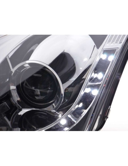 Daylight faro LED DRL look Ford Focus 3/4/5 porte. 01-04 cromato