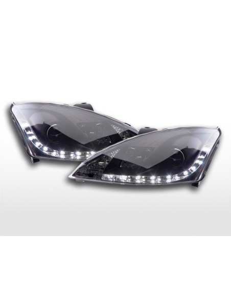 Daylight faro LED DRL look Ford Focus 3/4/5 porte. 01-04 nero
