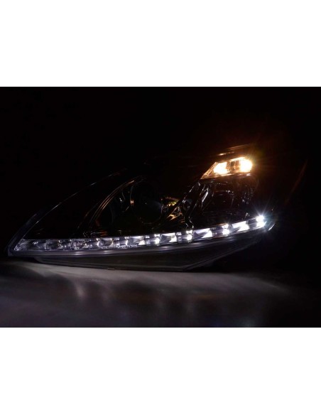 Daylight faro LED DRL look Ford Focus 3/5 porte. 08-10 cromato