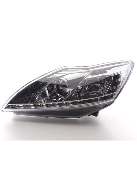 Daylight faro LED DRL look Ford Focus 3/5 porte. 08-10 cromato