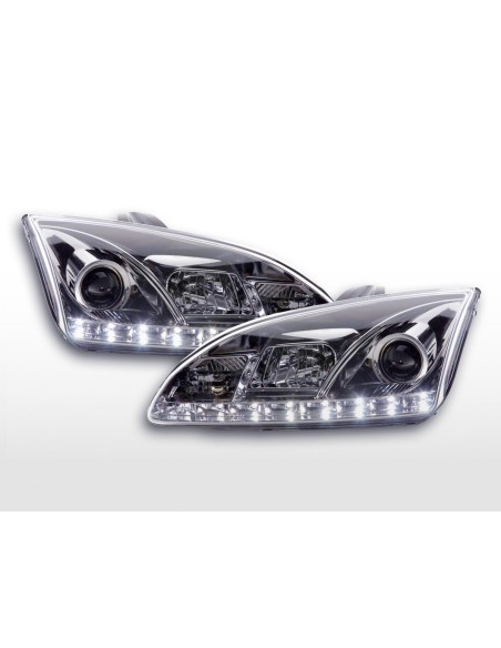 Daylight faro LED DRL look Ford Focus 4/5 porte. 05-08 cromato