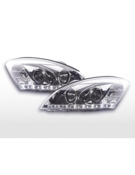 Set di fari Daylight LED DRL look Kia cee'd 5 porte. Tipo ED 06-09 cromato