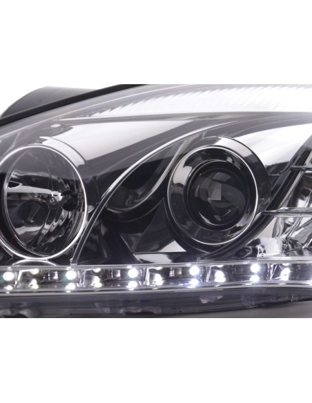 Set di fari Daylight LED DRL look Kia cee'd 5 porte. Tipo ED 06-09 cromato