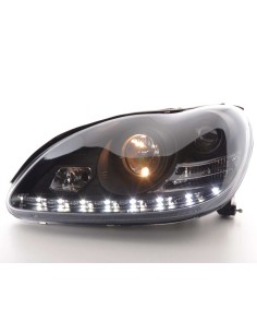 Faro Daylight LED DRL look Mercedes Classe S tipo W220 98-05 nero 2