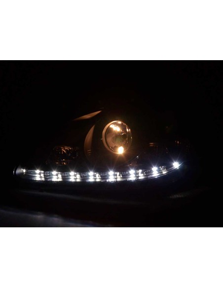 Faro Daylight LED DRL look Mercedes Classe S tipo W220 98-05 nero