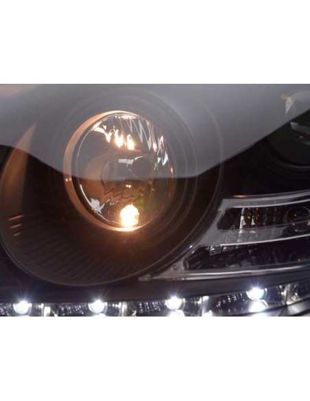 Faro Daylight LED DRL look Mercedes Classe S tipo W220 98-05 nero