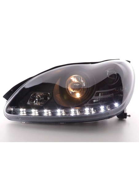 Daylight faro LED DRL look Mercedes Classe S W220 02-05 nero