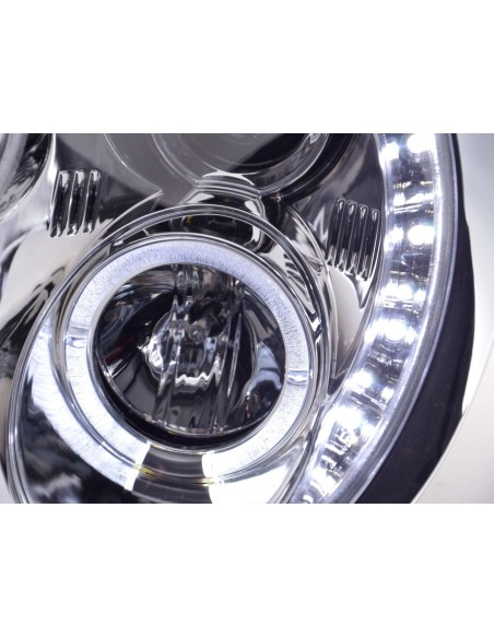 Faro Daylight LED DRL look Mini Cooper tipo R50 01-06 cromato