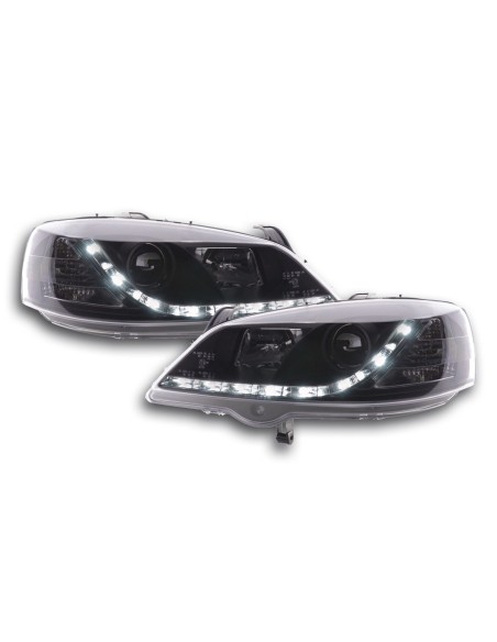 Faro diurno Luci di marcia diurna a LED Opel Astra G 98-03 nero