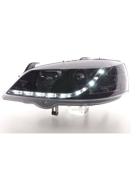 Faro diurno Luci di marcia diurna a LED Opel Astra G 98-03 nero