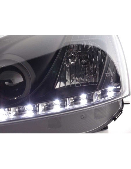 Daylight faro LED DRL look Opel Corsa C 01-06 nero