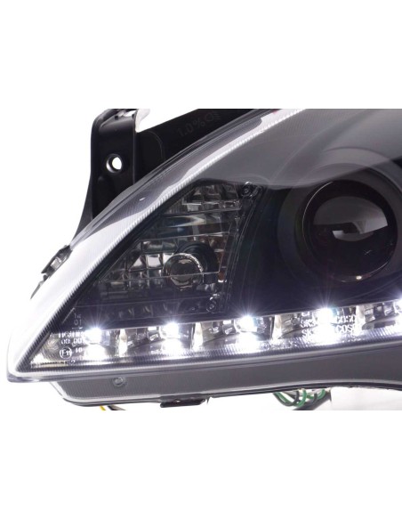 Daylight faro LED DRL look Opel Corsa C 01-06 nero