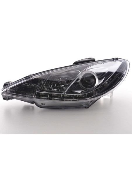 Faro diurno Luci di marcia diurna a LED Peugeot 206 tipo S16 98- cromo