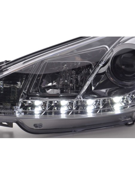 Faro diurno Luci di marcia diurna a LED Peugeot 206 tipo S16 98- cromo