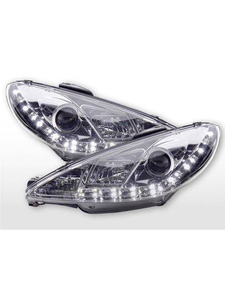 Faro Daylight LED DRL look Peugeot 206 98- cromato