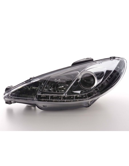 Faro Daylight LED DRL look Peugeot 206 98- cromato