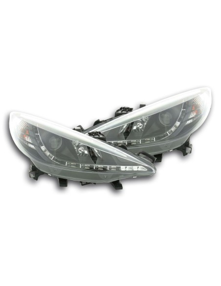 Faro Daylight LED DRL look Peugeot 207 06- nero
