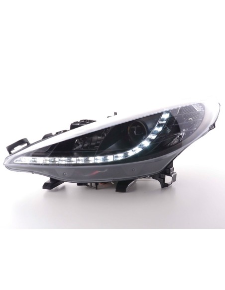 Faro Daylight LED DRL look Peugeot 207 06- nero