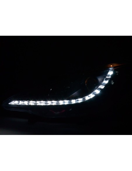 Faro Daylight LED DRL look Peugeot 207 06- nero