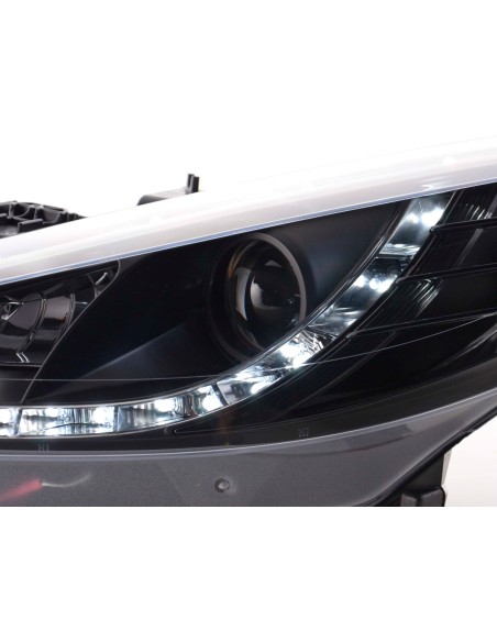 Faro Daylight LED DRL look Peugeot 207 06- nero