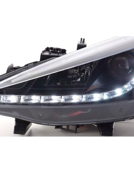Faro Daylight LED DRL look Peugeot 207 06- nero