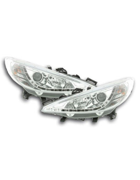 Faro Daylight LED DRL look Peugeot 207 06- cromato