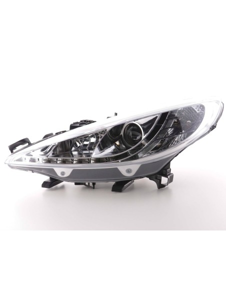 Faro Daylight LED DRL look Peugeot 207 06- cromato