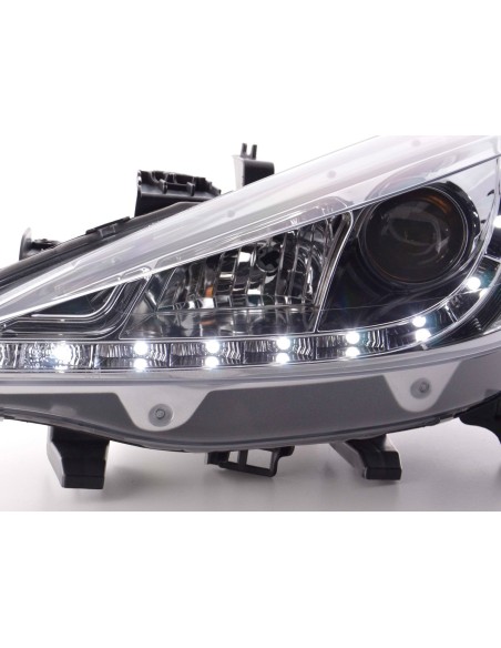 Faro Daylight LED DRL look Peugeot 207 06- cromato
