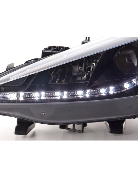Faro Daylight LED DRL look Peugeot 207 06- nero