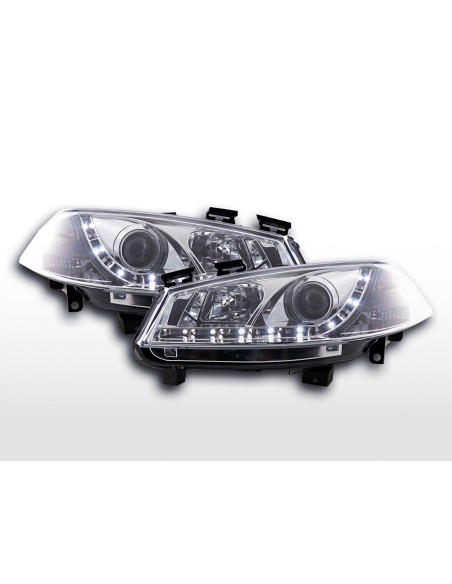 Daylight faro LED DRL look Renault Megane 2 3/5 porte. 03-02 / 06 cromato