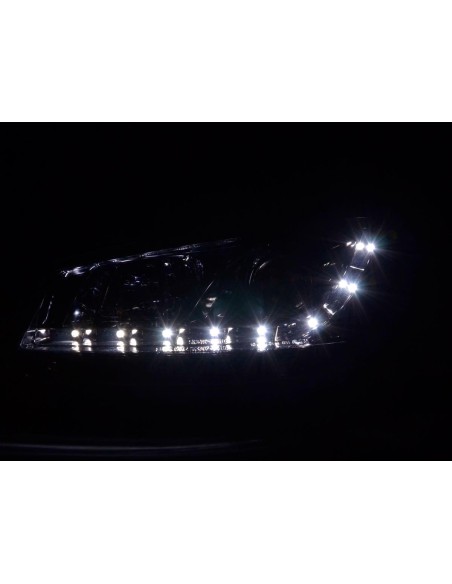 Daylight faro LED DRL look Renault Megane 2 3/5 porte. 03-02 / 06 cromato
