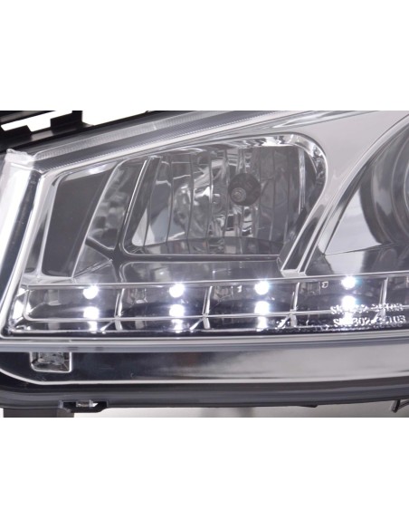 Daylight faro LED DRL look Renault Megane 2 3/5 porte. 03-02 / 06 cromato