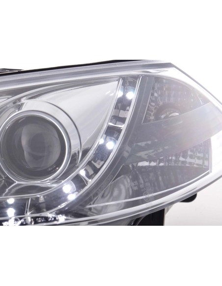 Daylight faro LED DRL look Renault Megane 2 3/5 porte. 03-02 / 06 cromato