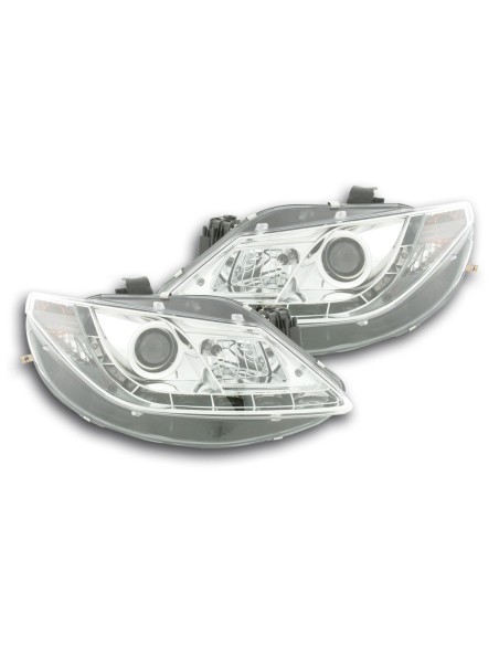 Faro Daylight LED DRL look Seat Ibiza tipo 6J 08- cromato