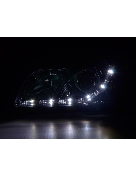 Faro Daylight LED DRL look Volvo S40 / V40 tipo V 96-04 cromato