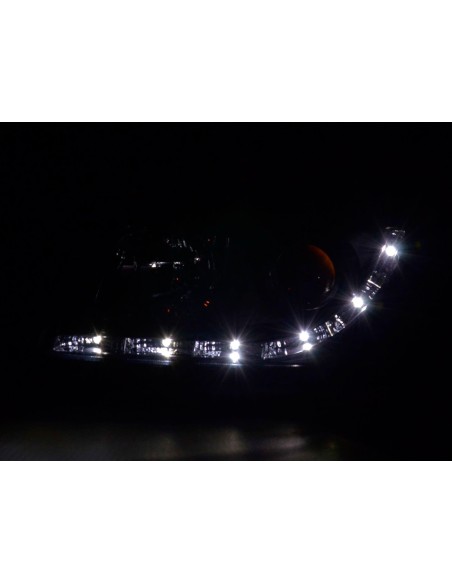 Faro Daylight LED DRL look Volvo S40 / V40 tipo V 96-04 nero