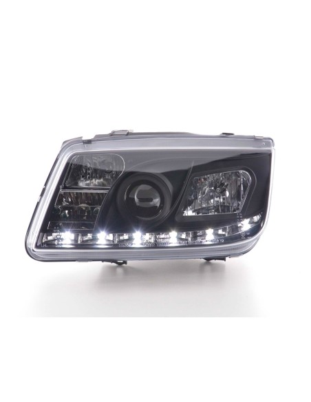 Faro Daylight LED DRL look VW Bora tipo 1J 99-04 nero
