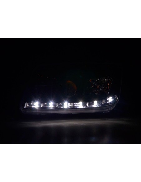 Faro Daylight LED DRL look VW Bora tipo 1J 99-04 nero