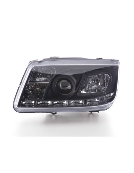 Faro Daylight LED DRL look VW Bora tipo 1J 99-04 nero