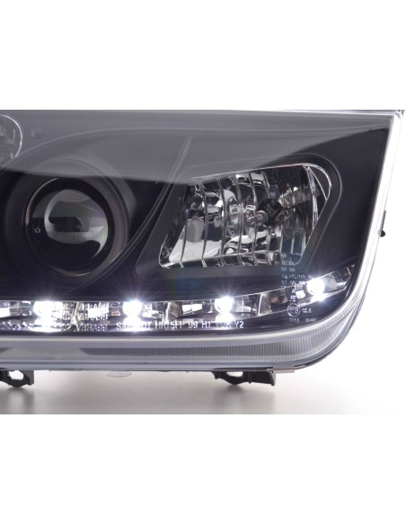 Faro Daylight LED DRL look VW Bora tipo 1J 99-04 nero