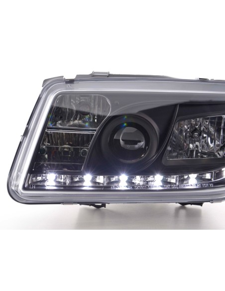 Faro Daylight LED DRL look VW Bora tipo 1J 99-04 nero