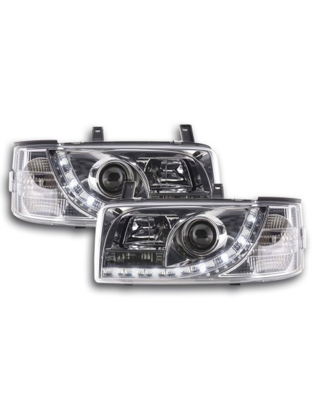 Faro Daylight LED DRL look VW Bus tipo T4 90-03 cromato