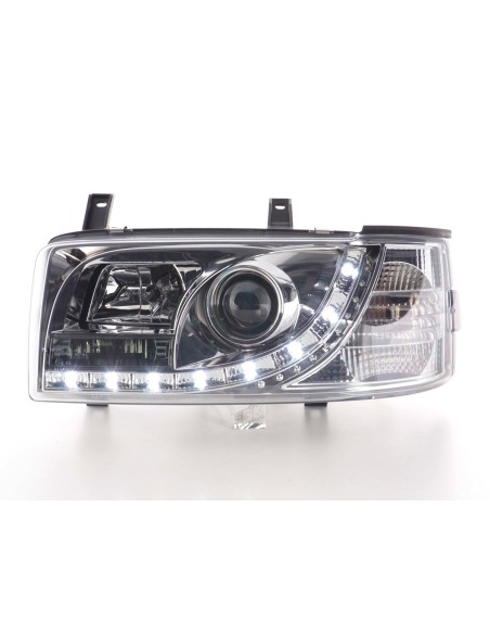 Faro Daylight LED DRL look VW Bus tipo T4 90-03 cromato
