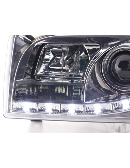 Faro Daylight LED DRL look VW Bus tipo T4 90-03 cromato