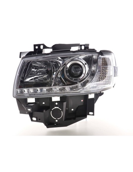 Faro Daylight LED DRL look VW Bus tipo T4 96-03 cromato