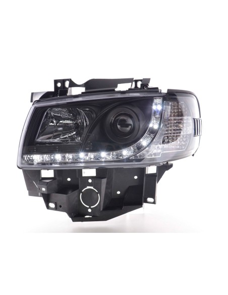 Faro Daylight LED DRL look VW Bus tipo T4 96-03 nero