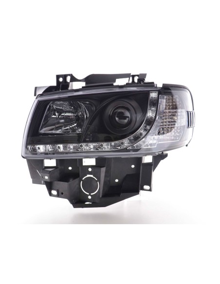 Faro Daylight LED DRL look VW Bus tipo T4 96-03 nero
