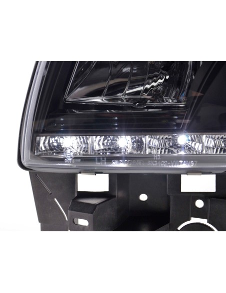 Faro Daylight LED DRL look VW Bus tipo T4 96-03 nero
