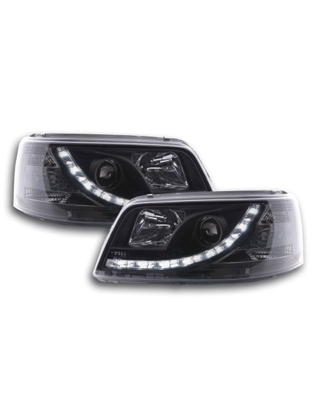 Faro Daylight LED DRL look VW bus tipo T5 03-09 nero