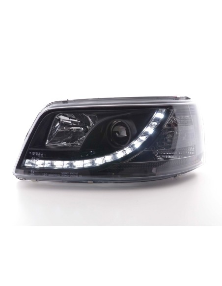 Faro Daylight LED DRL look VW bus tipo T5 03-09 nero